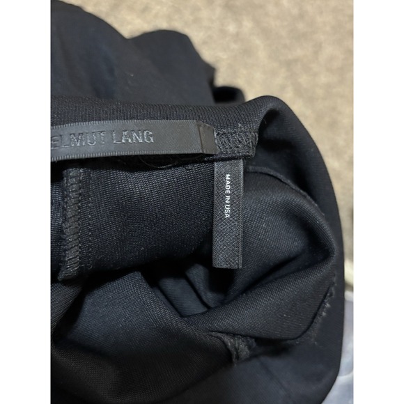 Helmut Lang Black High Waisted Flare Dress Office Pants Large-34 Inch Inseam - Picture 6 of 7